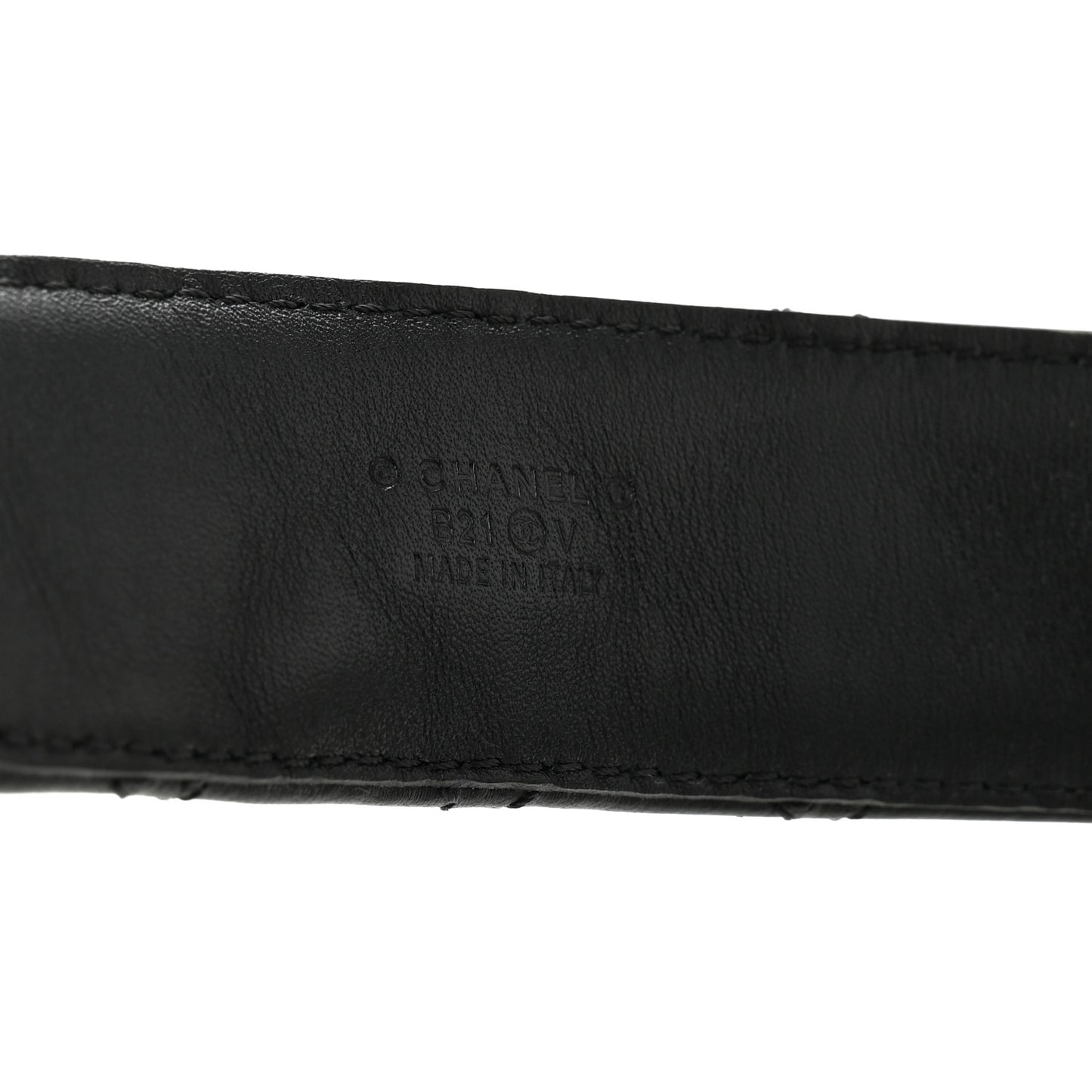 Calfskin Quilted CC Chain Belt 95 38 Black