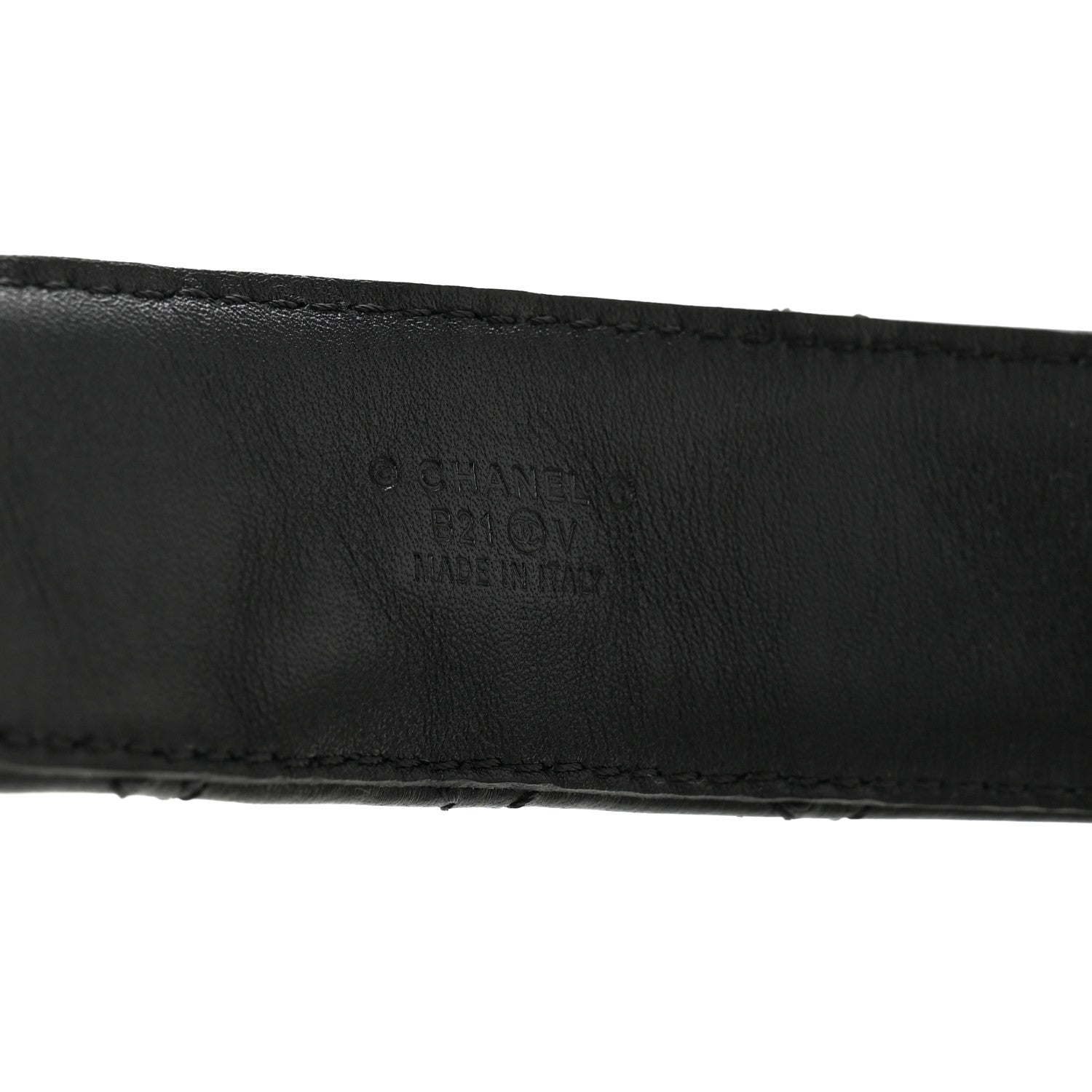 Chanel Calfskin Quilted CC Chain Belt 95 38 Black 5 of 7