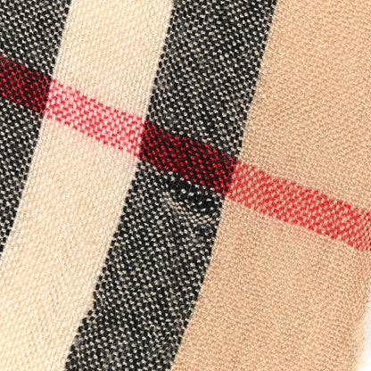 Burberry Wool Silk Check Lightweight Scarf Archive Beige 5 of 12