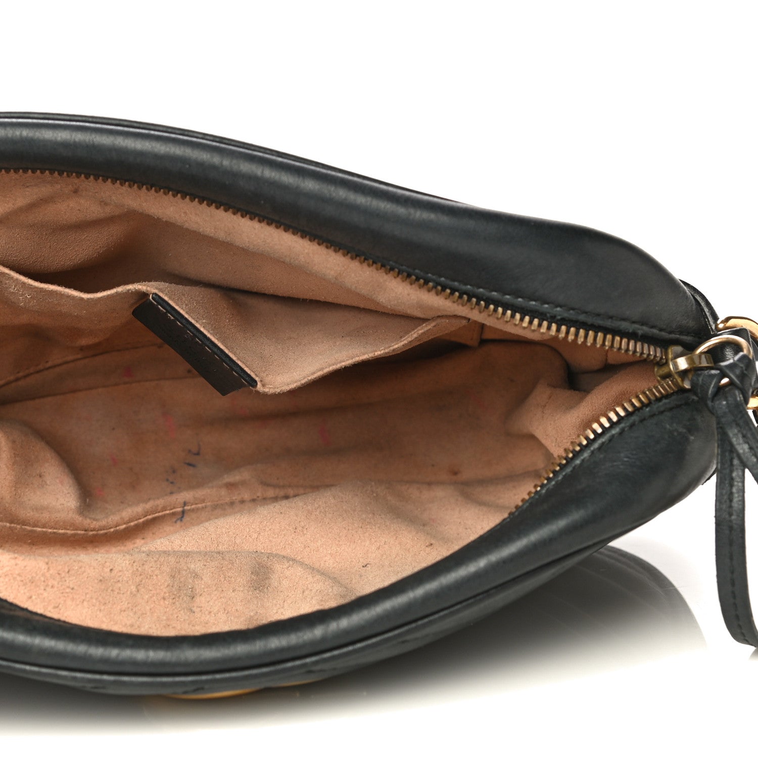 Gucci Calfskin Matelasse Small GG Marmont Chain Shoulder Bag Black 5 of 33