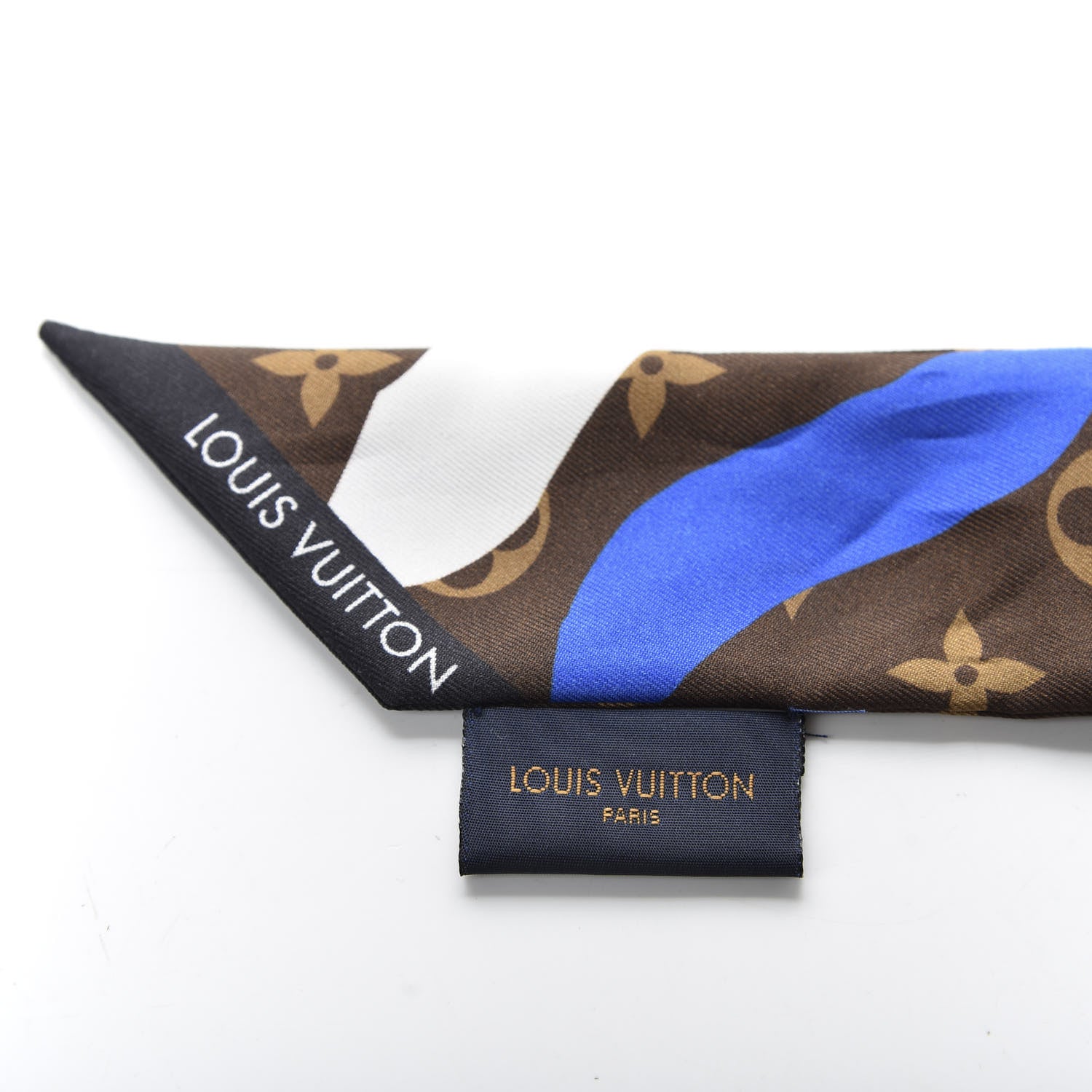 Louis Vuitton X LOL Silk Monogram BB Bandeau Blue Silver 2 of 3