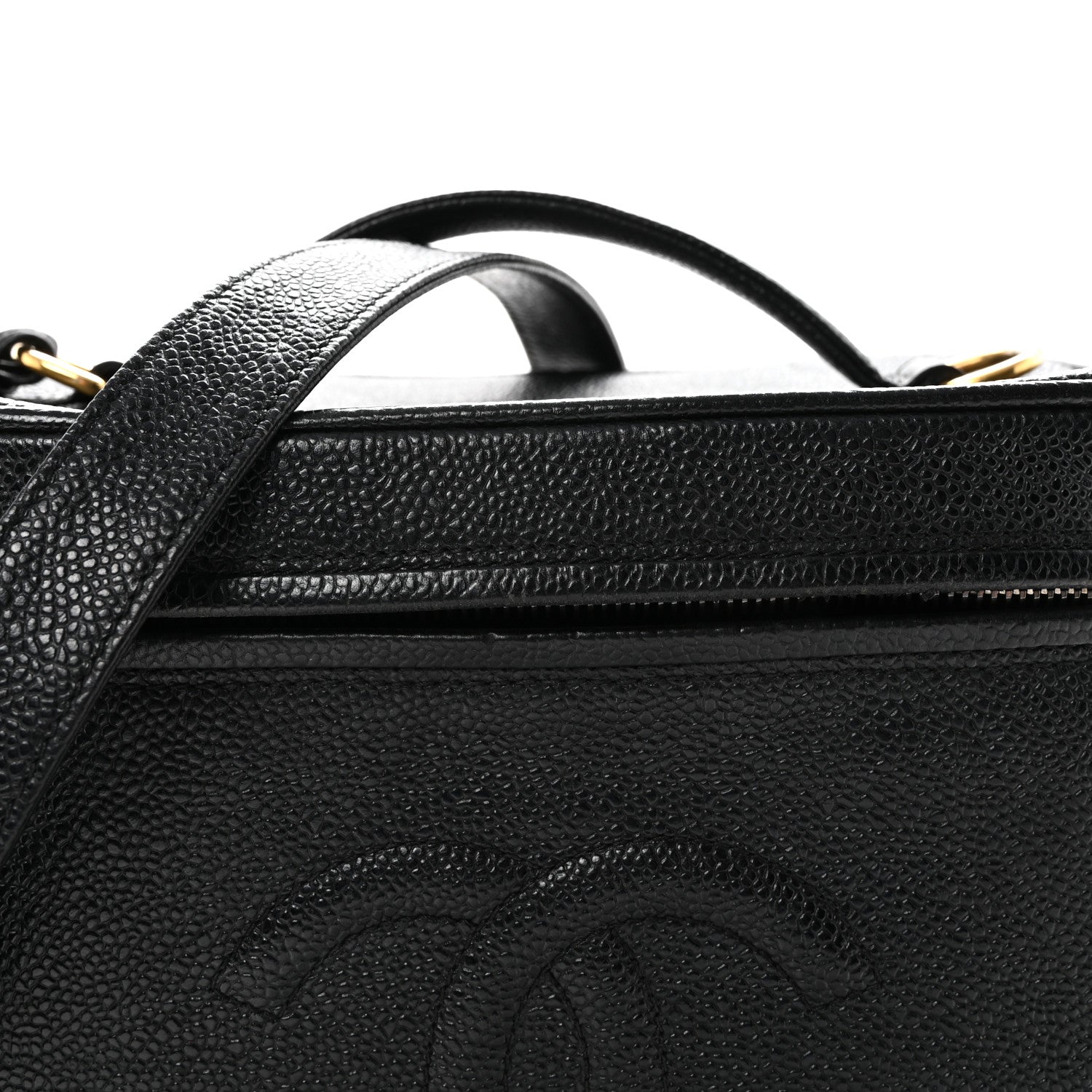 Chanel Caviar CC Vanity Train Case Black 8 of 10