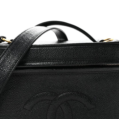 Chanel Caviar CC Vanity Train Case Black 8 of 10