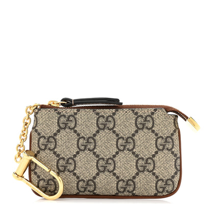 Gucci GG Supreme Monogram Key Case Brown 1 of 10