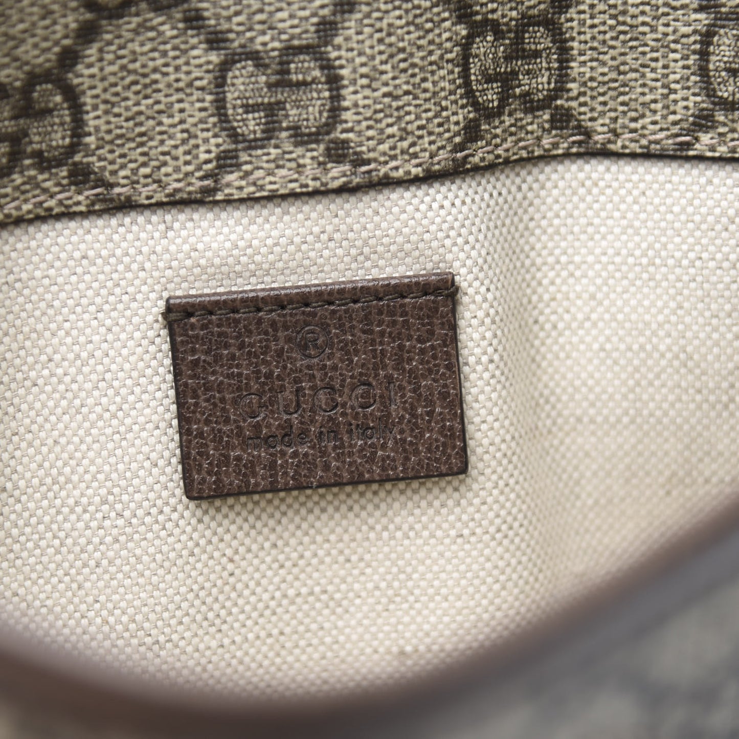 GG Supreme Monogram Neo Vintage Web Belt Bag Brown