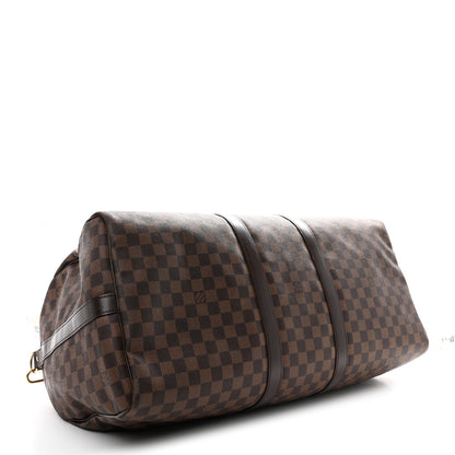 Louis Vuitton Damier Ebene Keepall Bandouliere 55 3 of 10