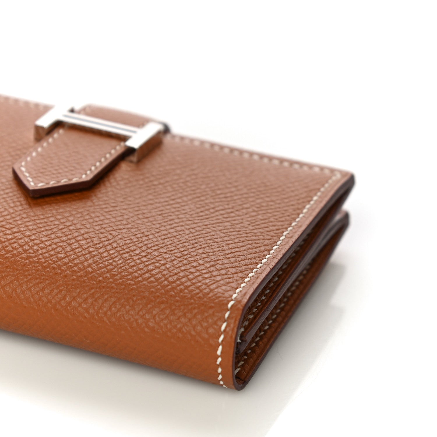 Hermes Epsom Bearn Card Holder Wallet Gold 13 of 14