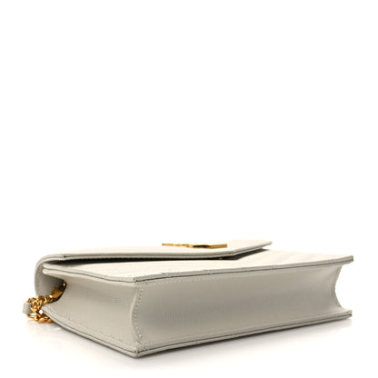 Saint Laurent Grain De Poudre Matelasse Chevron Monogram Envelope Chain Crema Soft 4 of 9