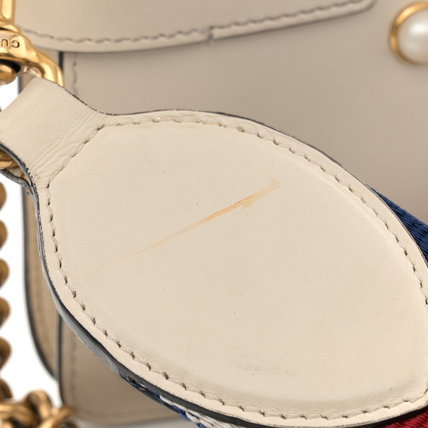 Gucci Nappa Pearl Studded Mini Queen Margaret Broadway Shoulder Bag Mystic White 17 of 18