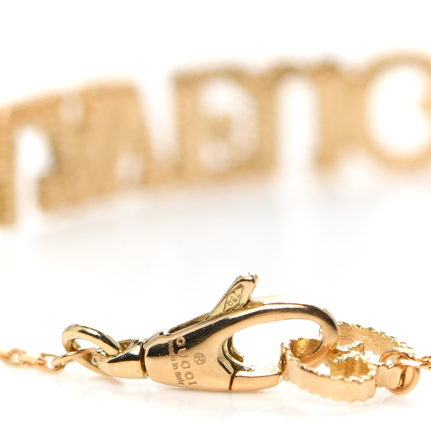Gucci 18K Yellow Gold L'Aveugle Par Amour Bracelet 4 of 7