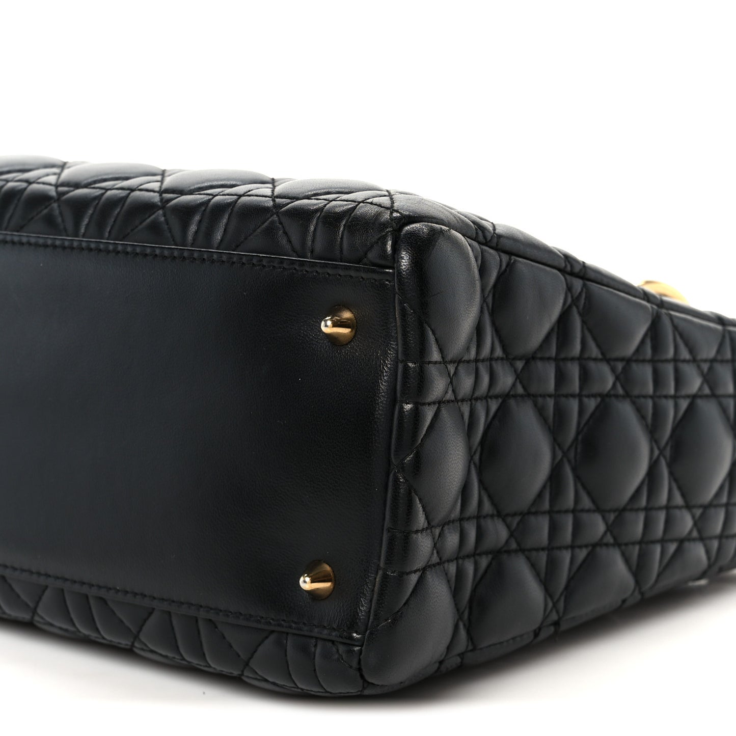 Lambskin Cannage Medium Lady Dior Black