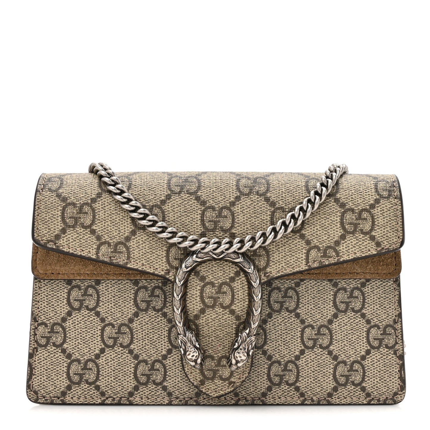 GG Supreme Monogram Super Mini Dionysus Shoulder Bag Taupe