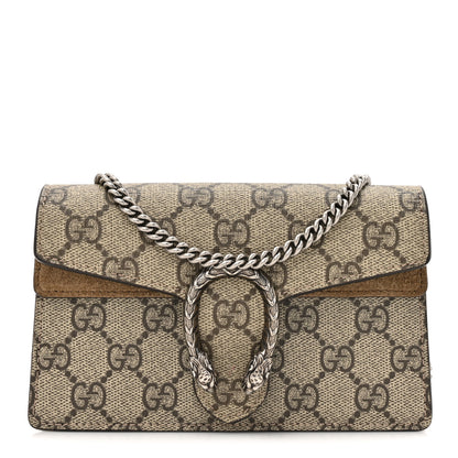 Gucci GG Supreme Monogram Super Mini Dionysus Shoulder Bag Taupe 1 of 11
