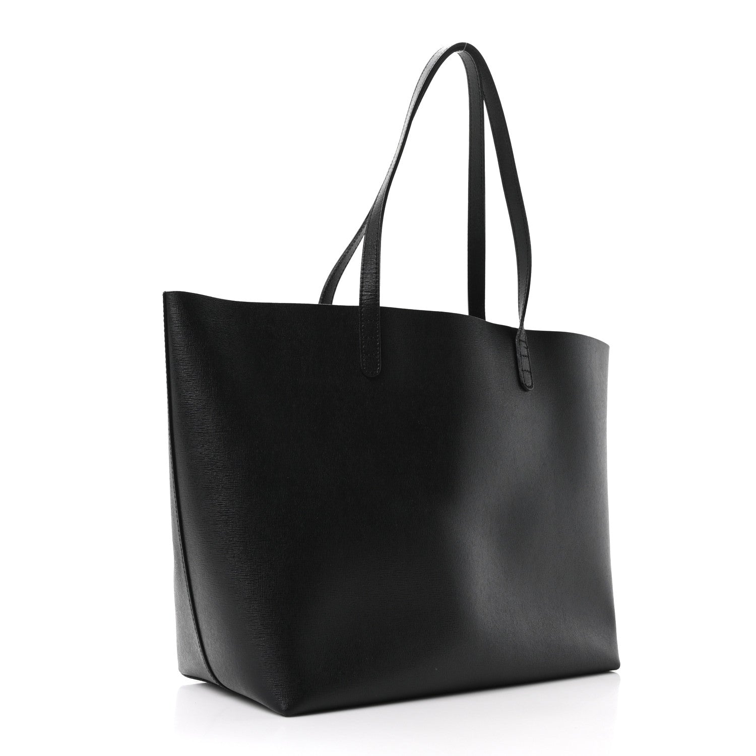 Mansur Gavriel Saffiano Large Shopping Tote Black 4 of 11