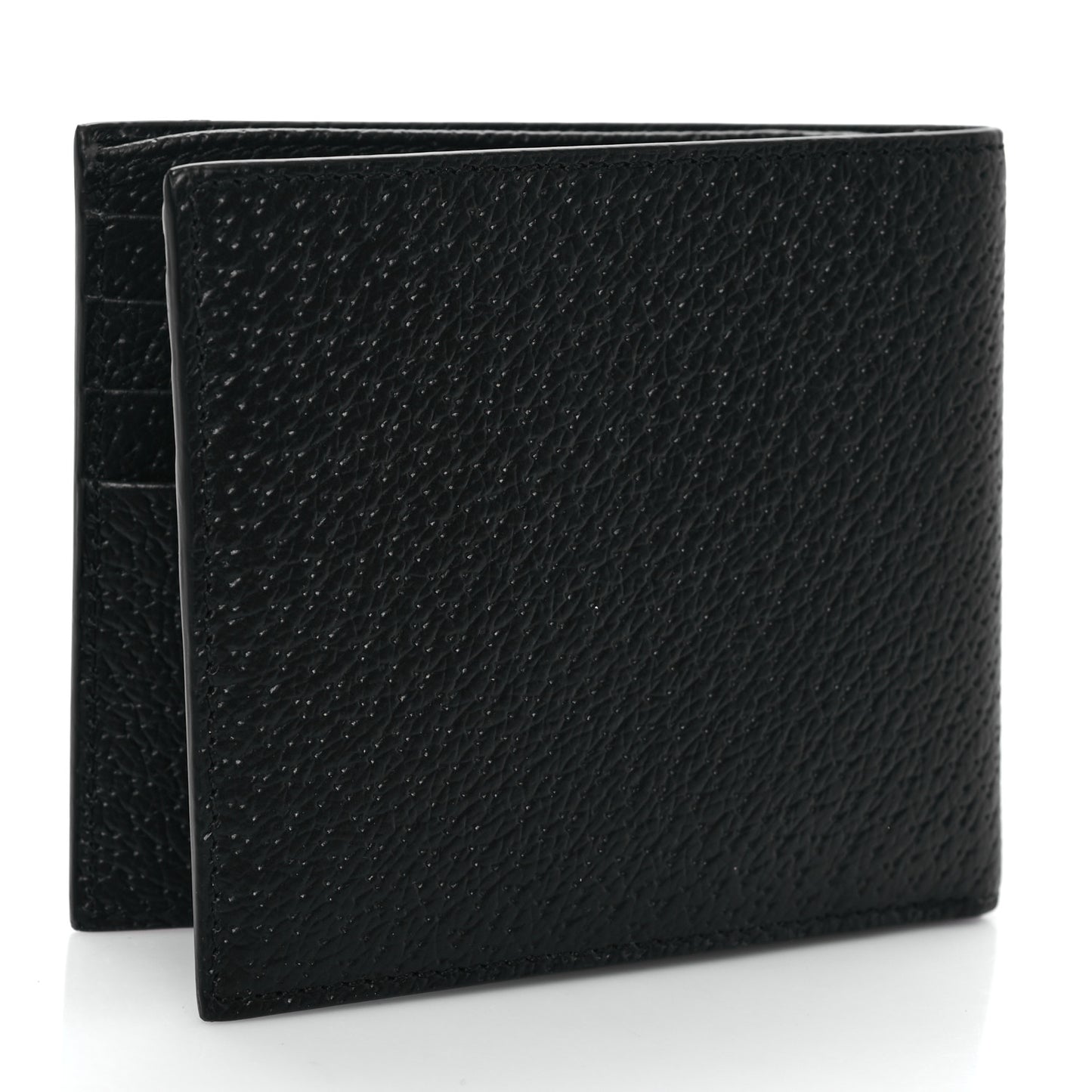 Calfskin Boar Effect GG Marmont Bi-Fold Wallet Black