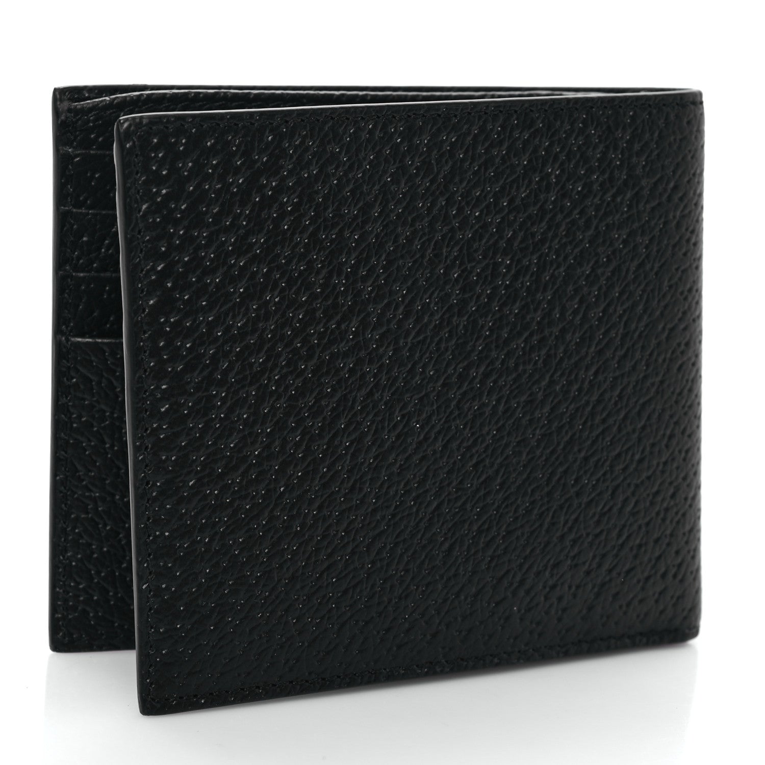 Gucci Calfskin Boar Effect GG Marmont Bi-Fold Wallet Black 3 of 8