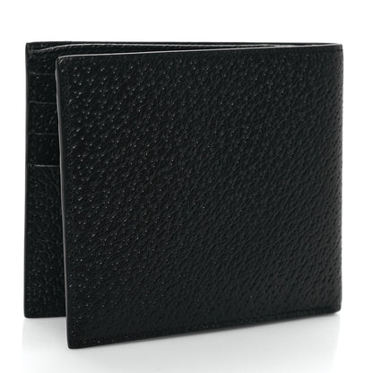 Gucci Calfskin Boar Effect GG Marmont Bi-Fold Wallet Black 3 of 8