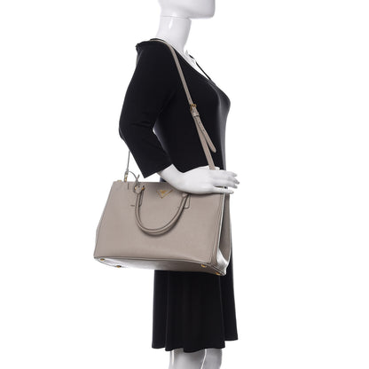 Prada Saffiano Medium Galleria Double Zip Tote Pomice 2 of 15