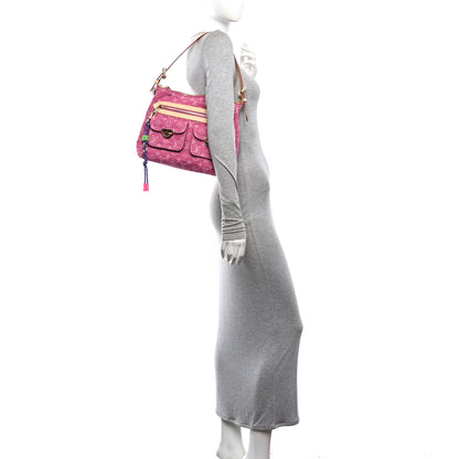 Louis Vuitton Denim Baggy PM Fuchsia 2 of 9