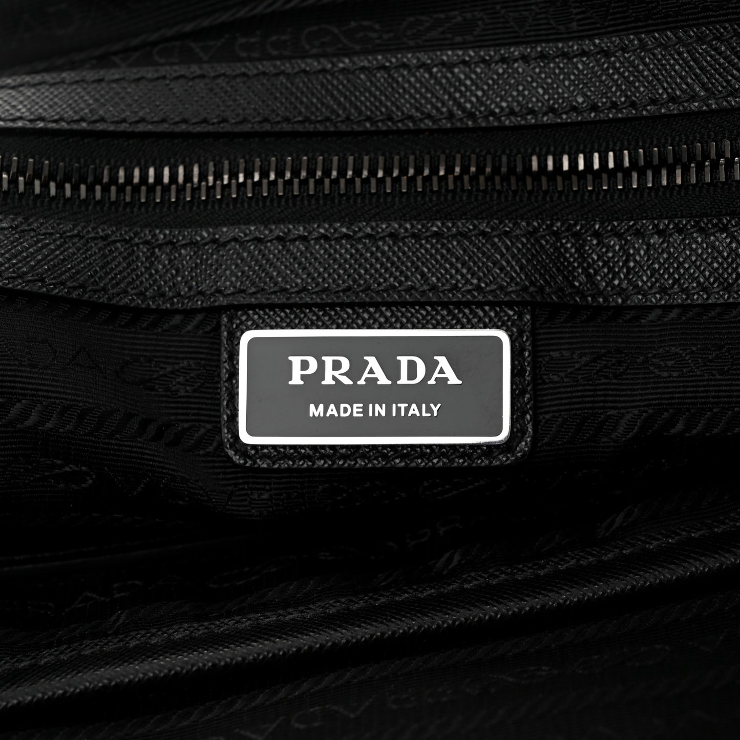 Tessuto Nylon Saffiano Briefcase Black