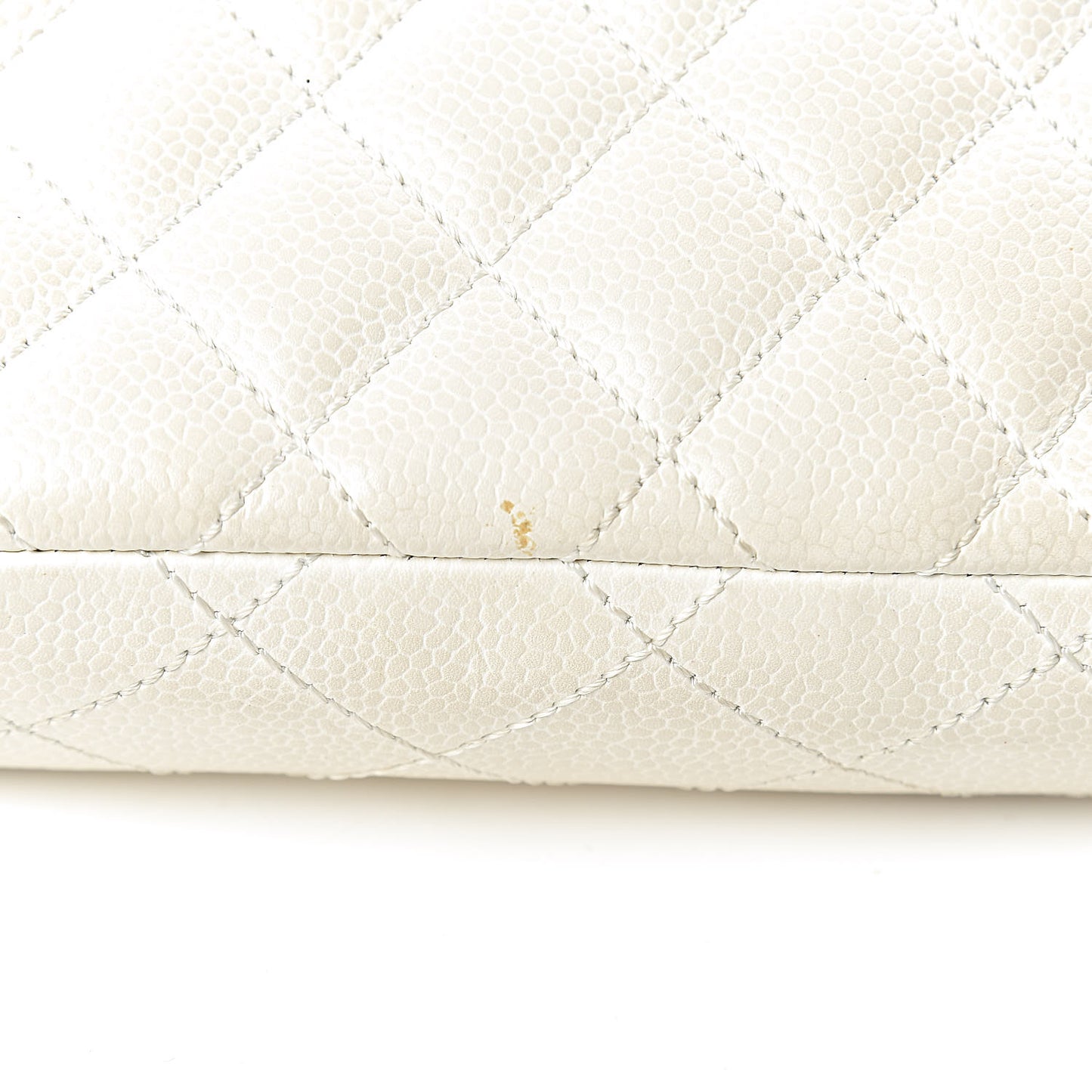 Caviar Quilted East West Flap White