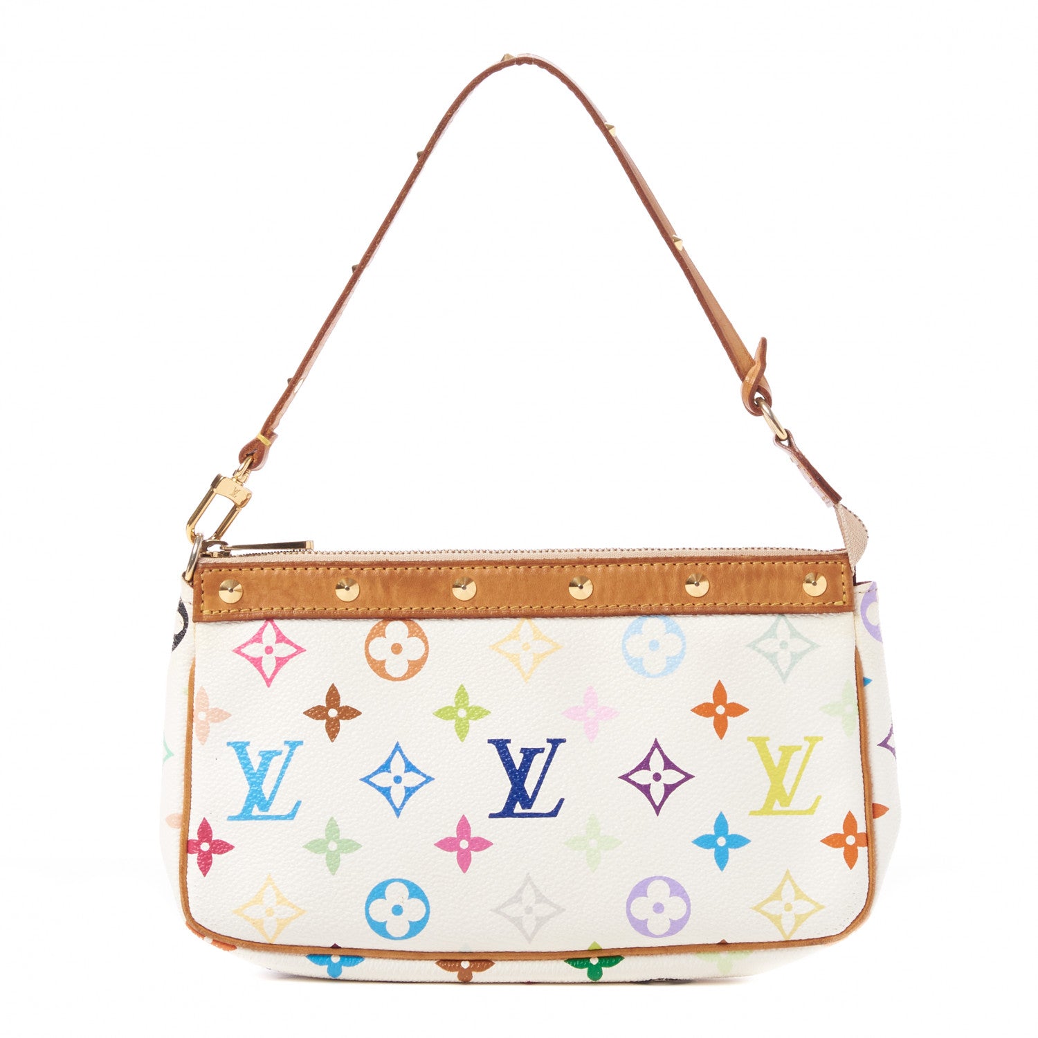 Louis Vuitton Monogram Multicolor Pochette Accessories White 1 of 8