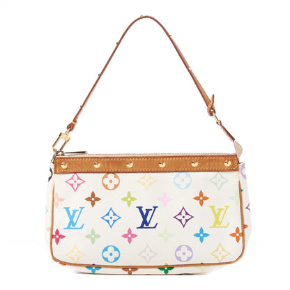 Louis Vuitton Monogram Multicolor Pochette Accessories White 1 of 8