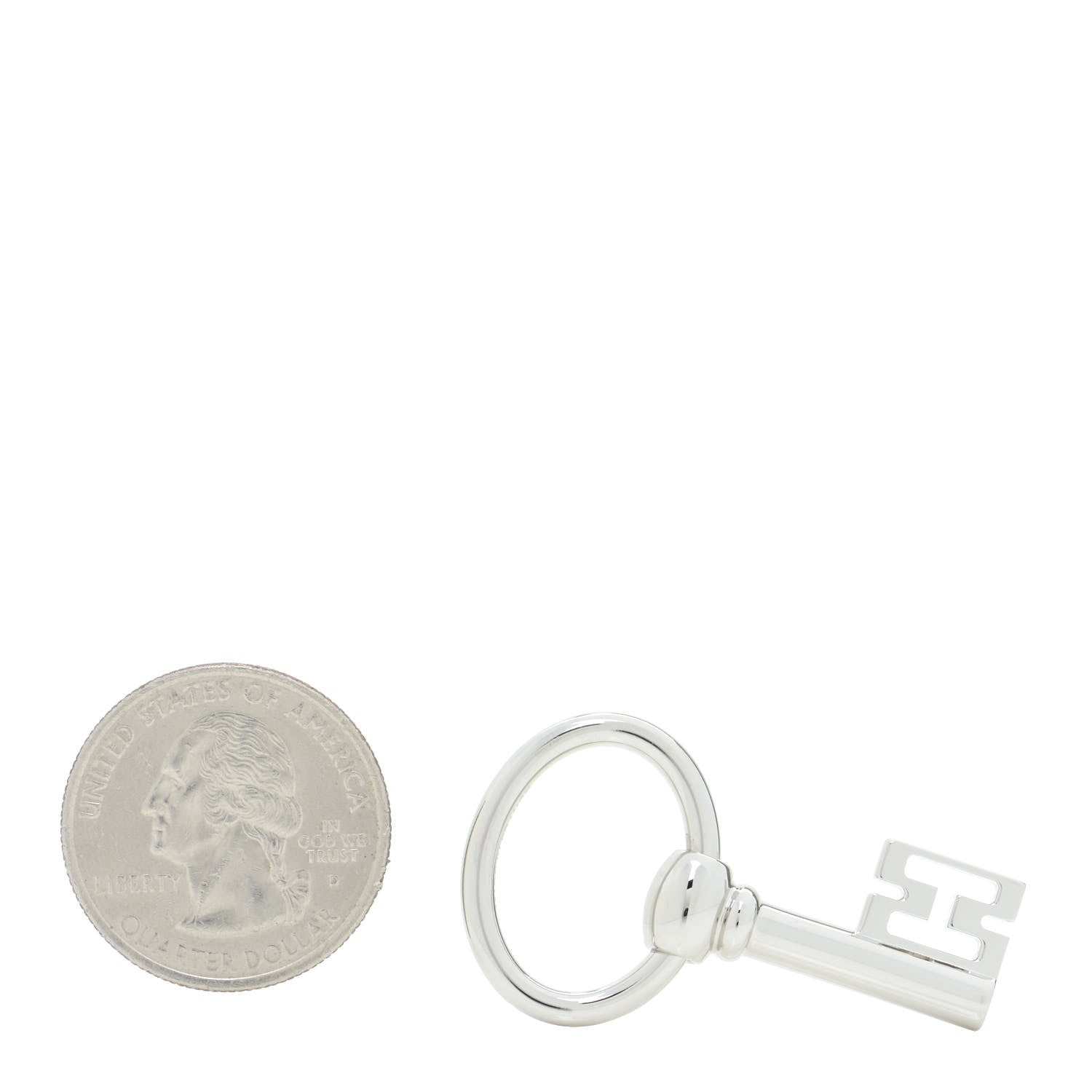 Hermes Palladium Curiosite Cle H Charm 2 of 4