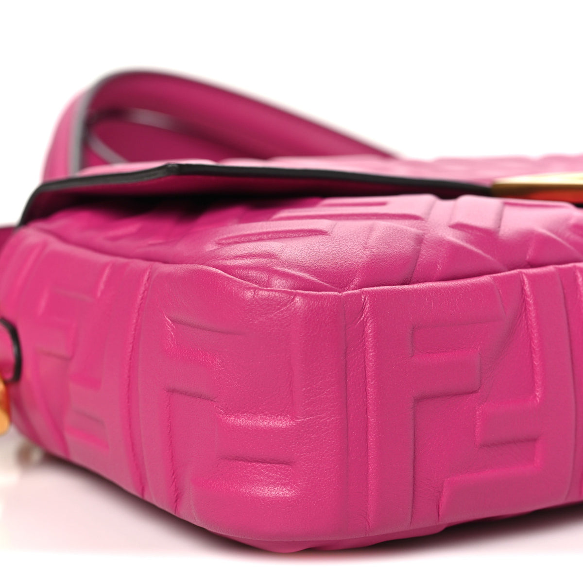 Fendi Nappa FF 1974 Embossed Baguette Ciclamino Pilar 9 of 10