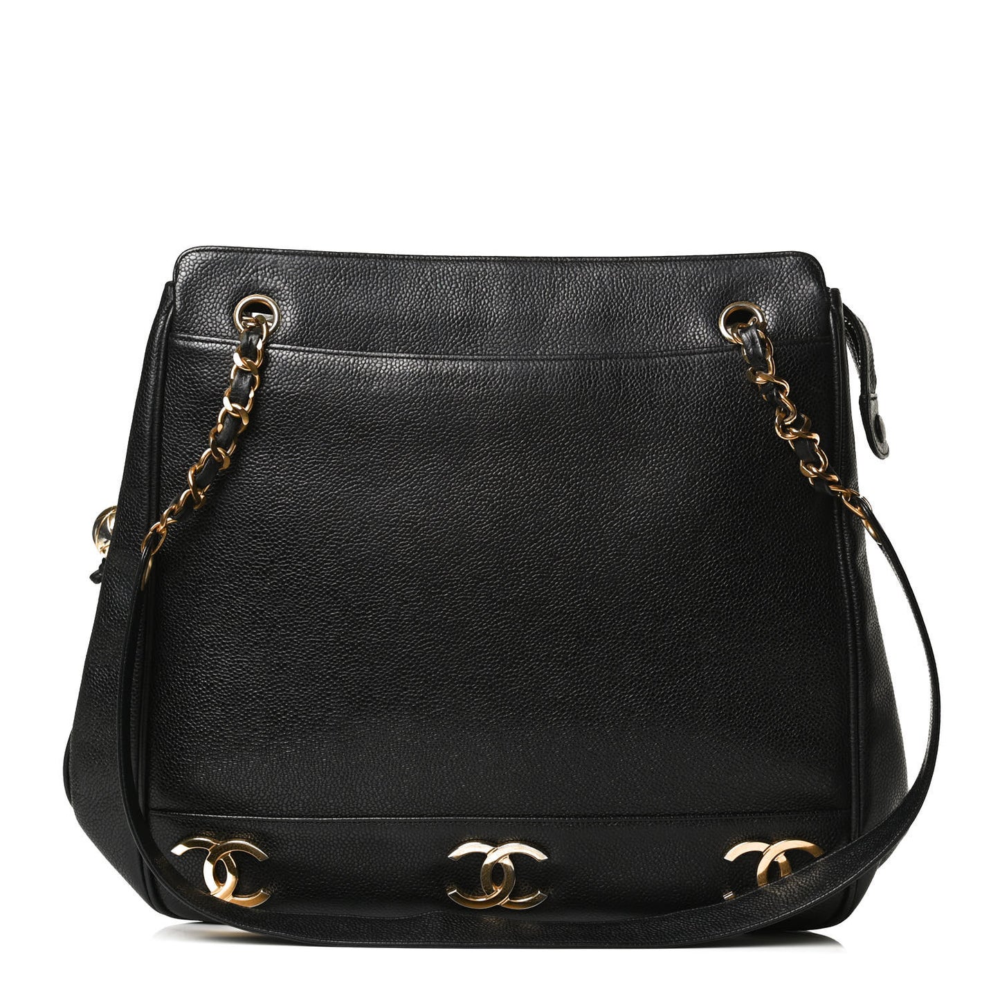 Caviar CC Shoulder Bag Black