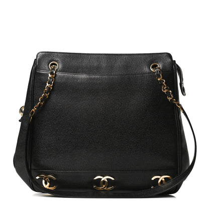 Chanel Caviar CC Shoulder Bag Black 2 of 16