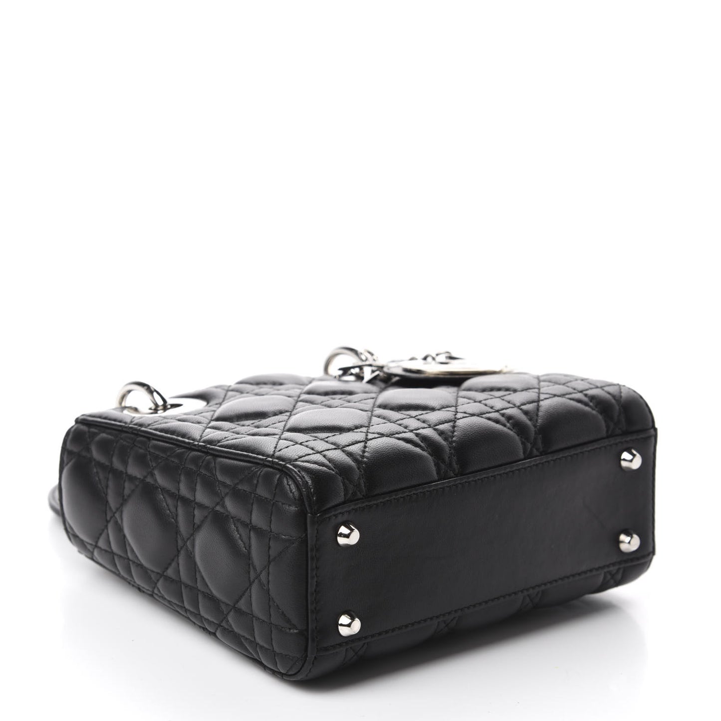 Lambskin Cannage Mini Lady Dior Black