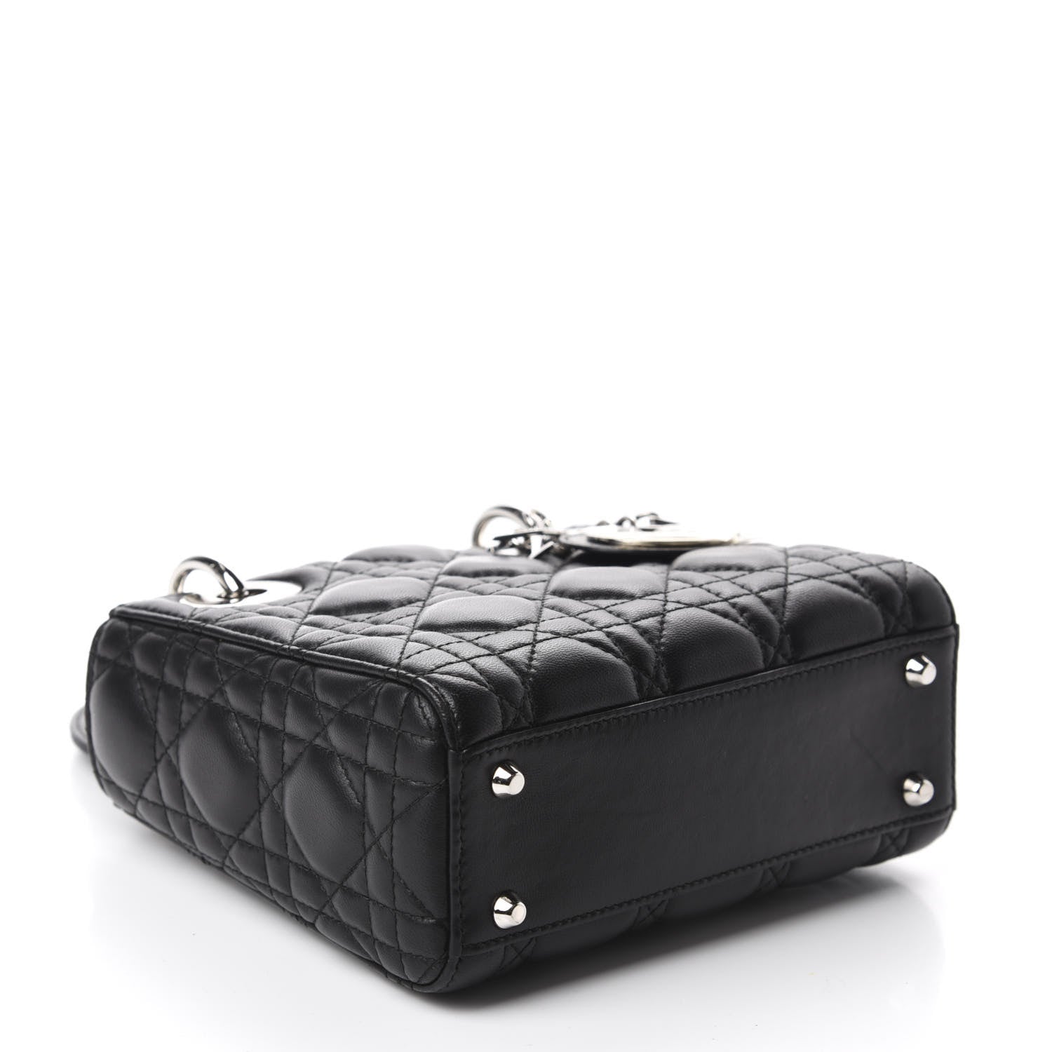 Christian Dior Lambskin Cannage Mini Lady Dior Black 4 of 11
