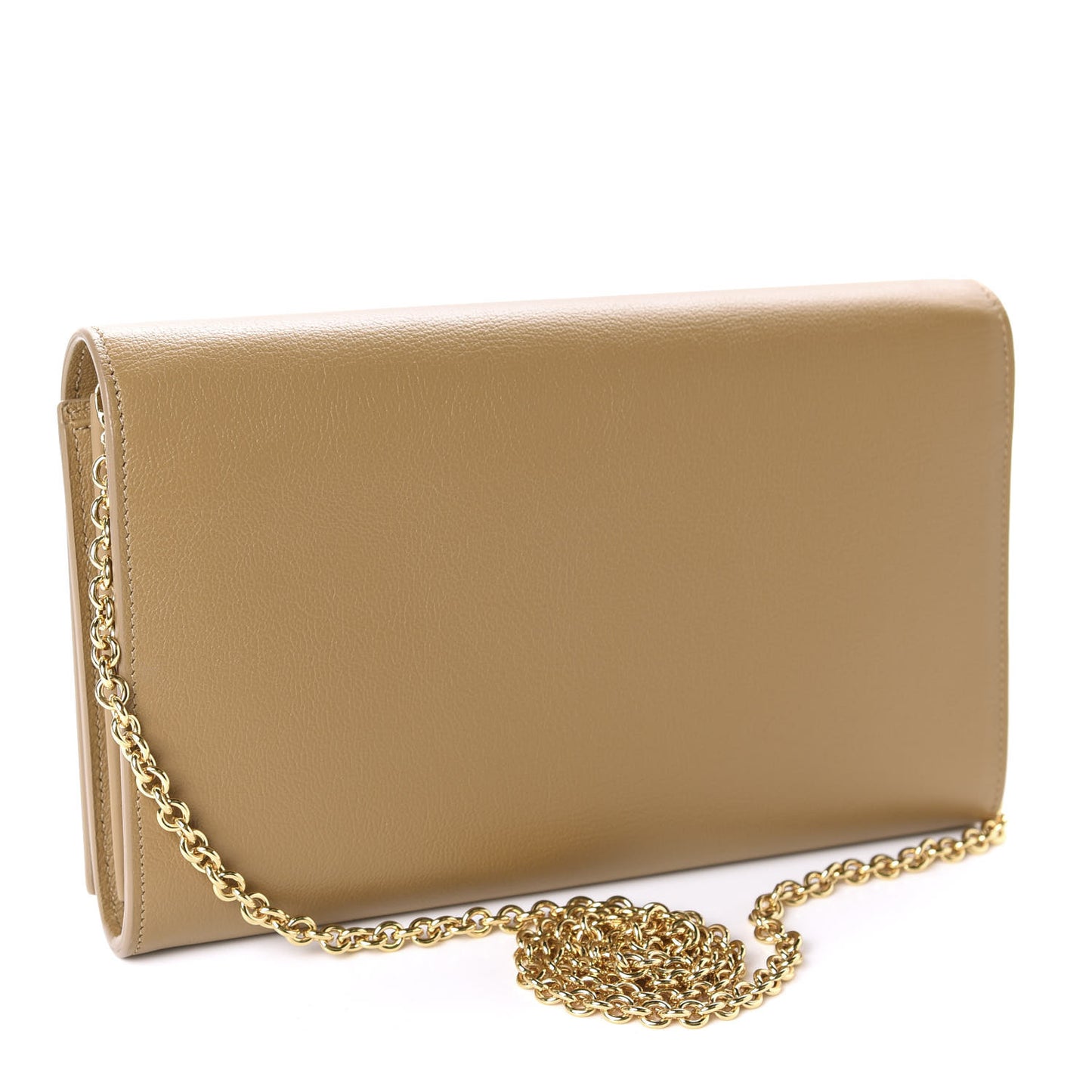 Calfskin Belle de Jour Chain Clutch Beige
