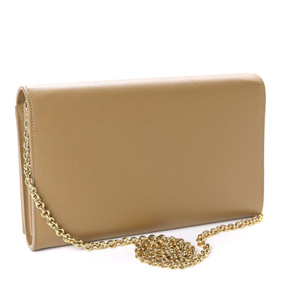 Saint Laurent Calfskin Belle de Jour Chain Clutch Beige 3 of 12