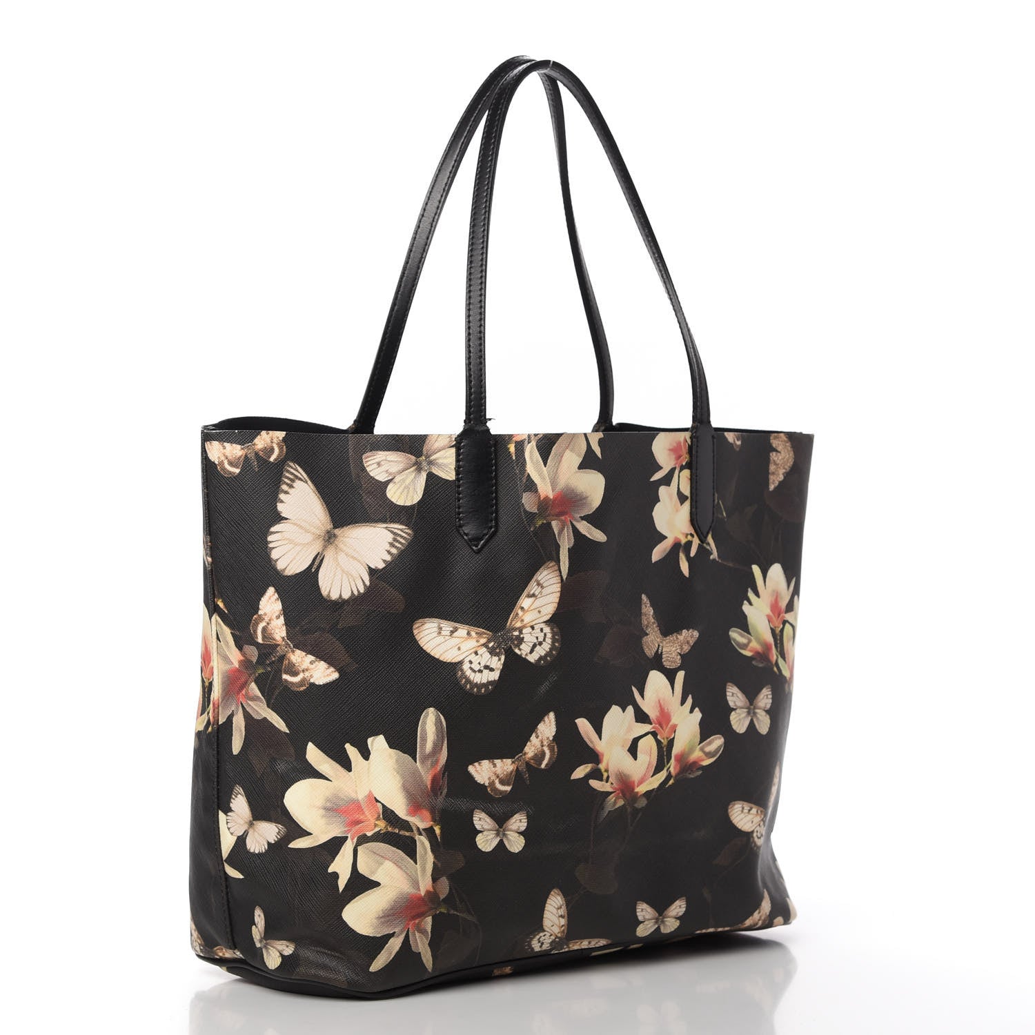 Givenchy Coated Canvas Magnolia and Moth Print Medium Antigona Tote Black 3 of 13