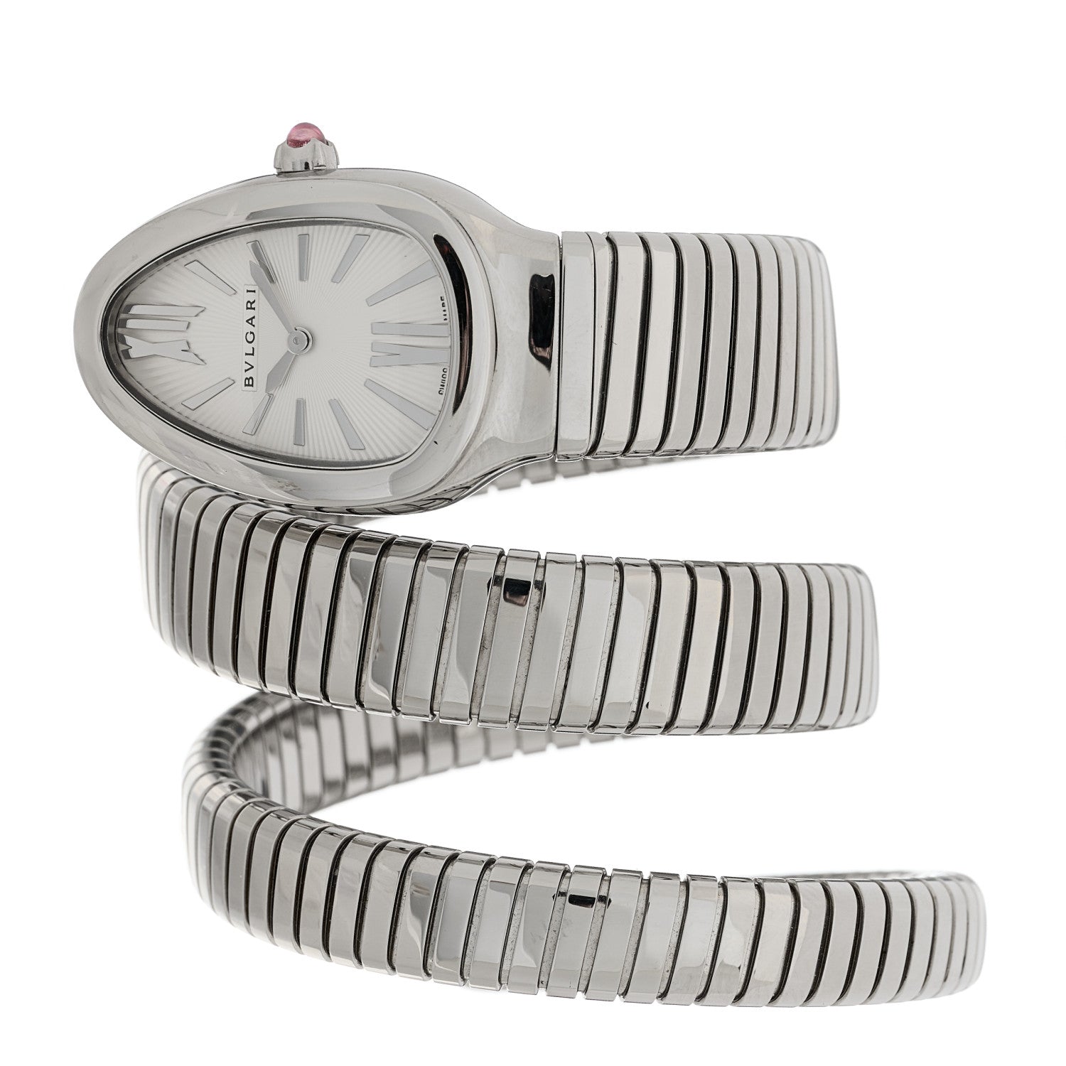 Bulgari Stainless Steel 35mm Serpenti Tubogas Double Spiral Quartz Watch 2 of 4