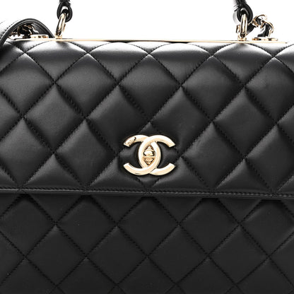 Chanel Lambskin Quilted Medium Trendy CC Flap Dual Handle Bag Black 8 of 10