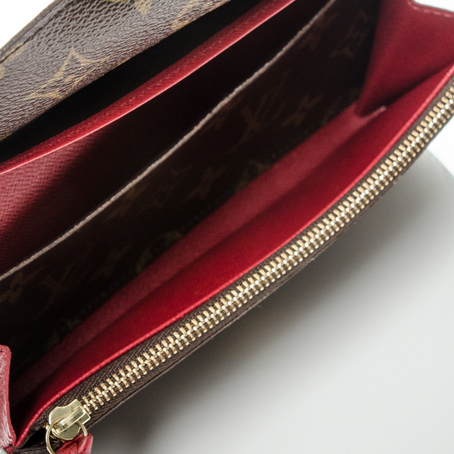 Louis Vuitton Monogram Emilie Wallet Red 5 of 8