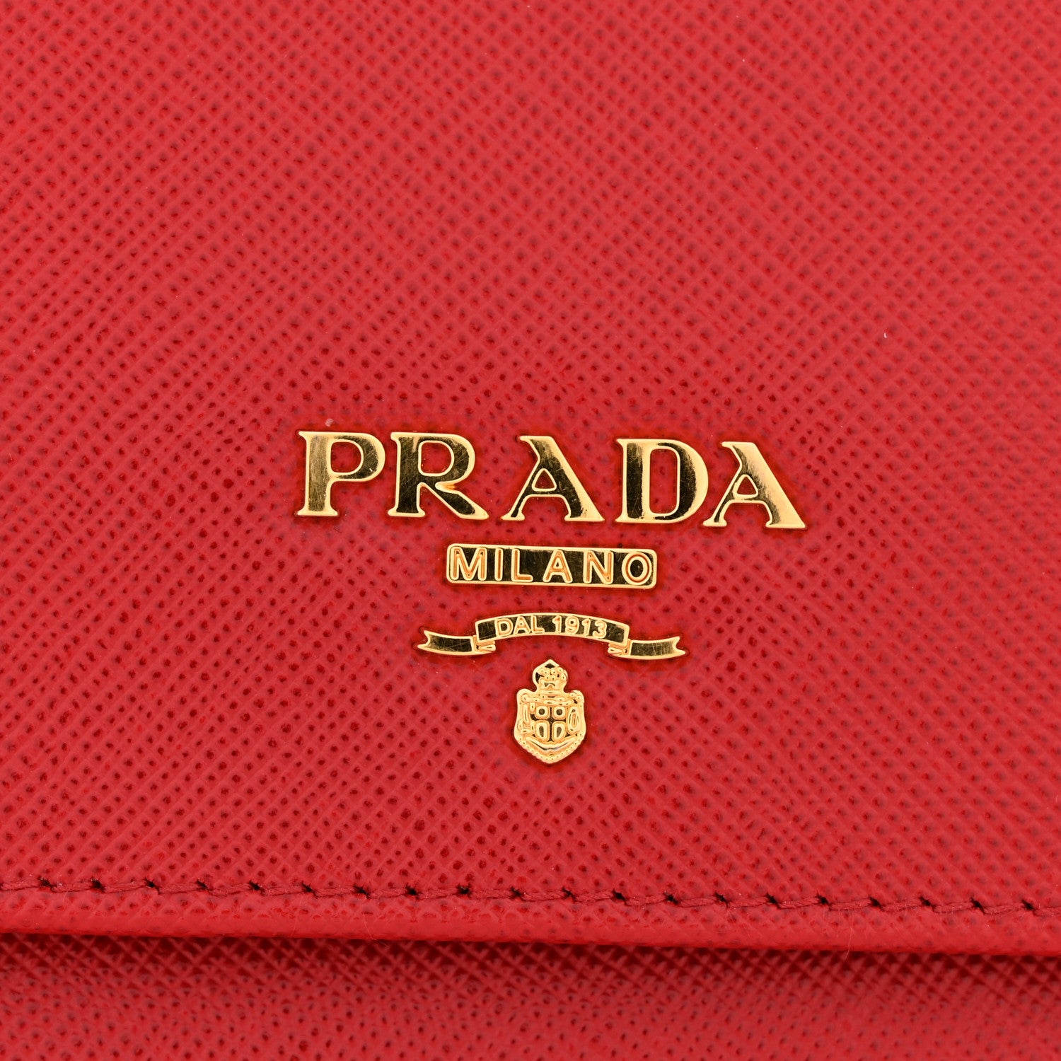 Prada Saffiano Metal Flap Wallet With Strap Fuoco 16 of 16