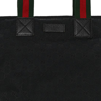 Gucci GG Monogram Large Web Handle Bucket Tote Black 8 of 12