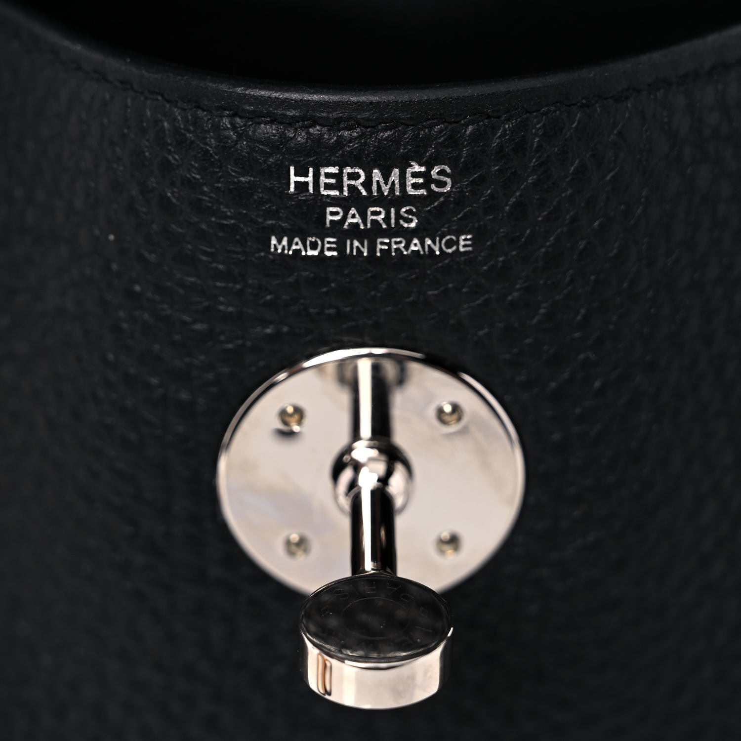 Hermes Taurillon Clemence Lindy 26 Black 5 of 9