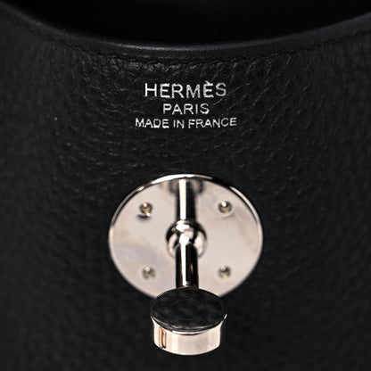 Hermes Taurillon Clemence Lindy 26 Black 5 of 9