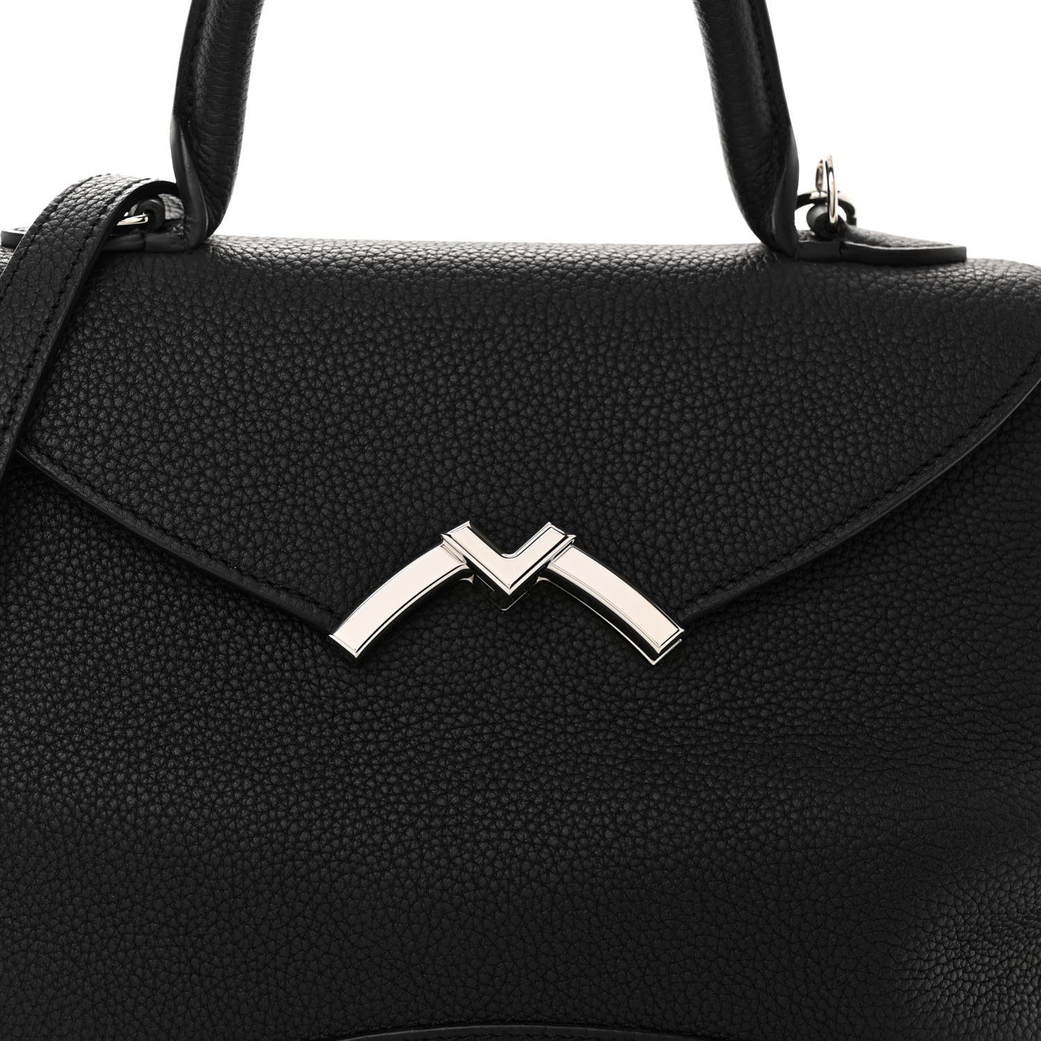Moynat Taurillon Blush Calfskin Gabby PM Black 7 of 9