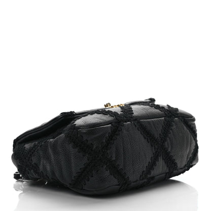 Chanel Calfskin Crochet Medium Chanel 19 Flap Black 3 of 9