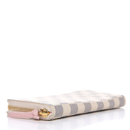 Louis Vuitton Damier Azur Clemence Wallet Rose Ballerine 4 of 7