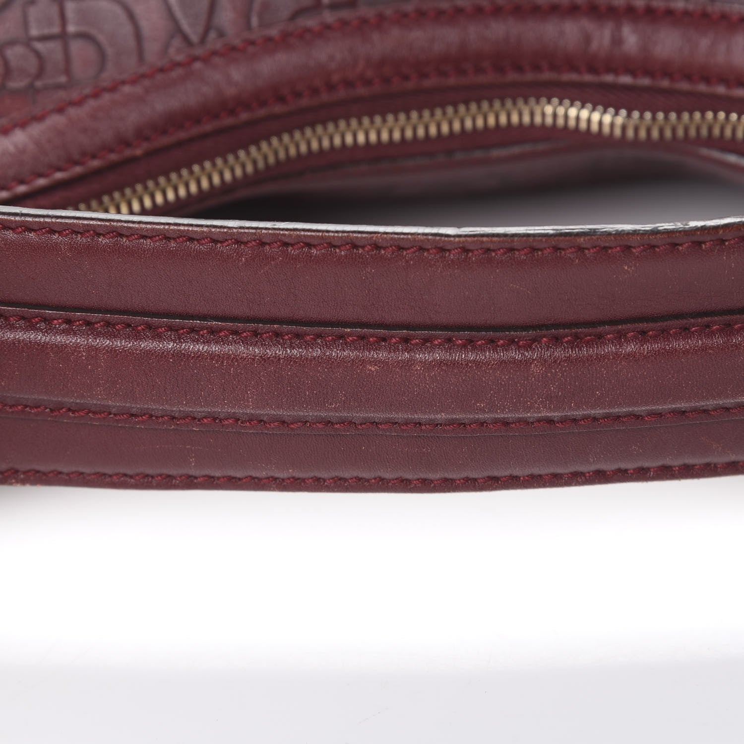 Gucci Calfskin Horsebit Bamboo Ring Hobo Red 12 of 13