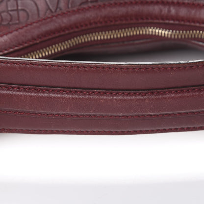 Gucci Calfskin Horsebit Bamboo Ring Hobo Red 12 of 13