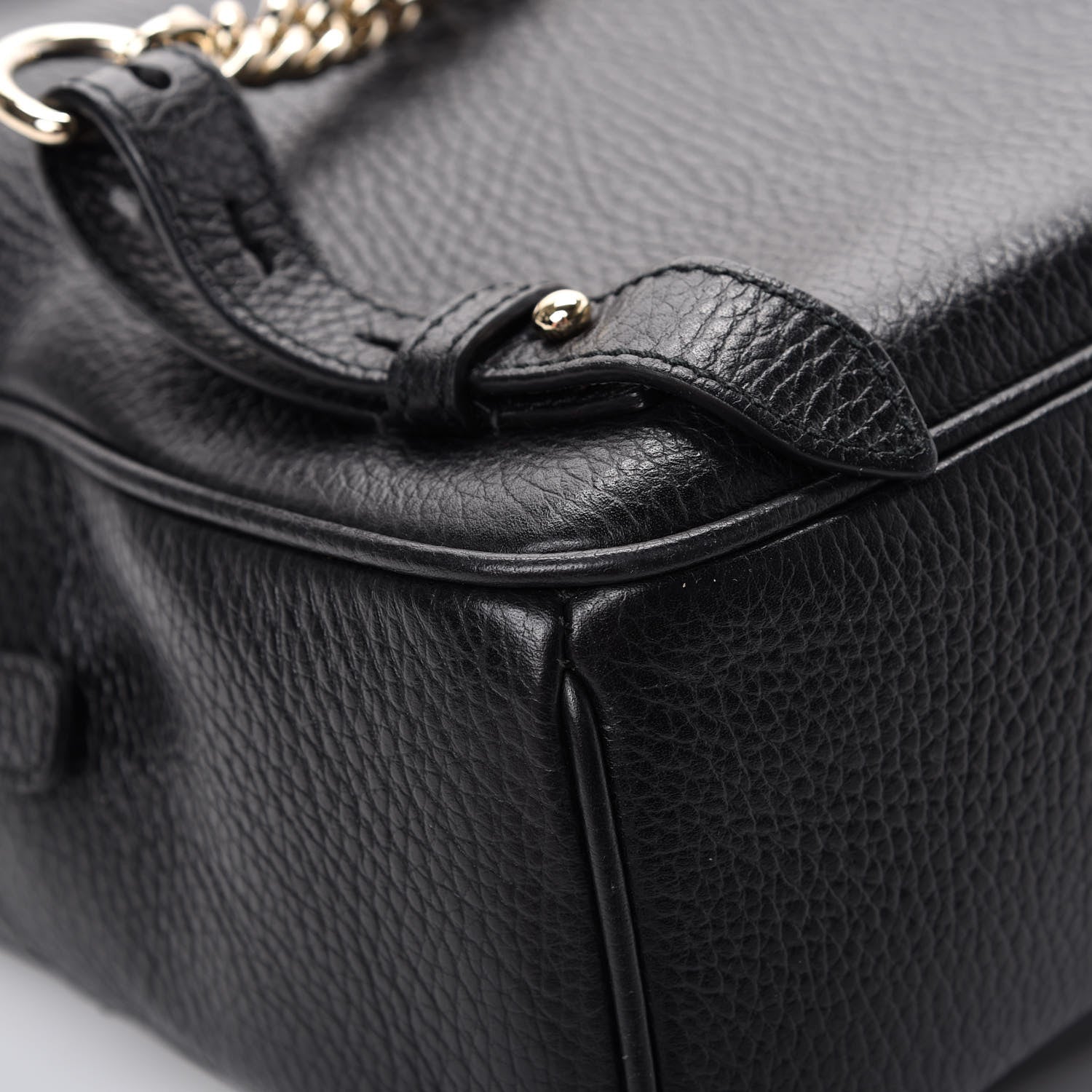 Gucci Pebbled Calfskin Soho Chain Backpack Black 11 of 14