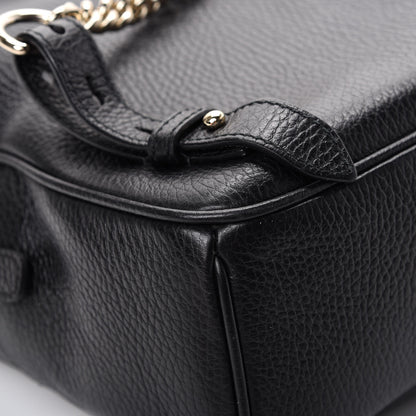Gucci Pebbled Calfskin Soho Chain Backpack Black 11 of 14